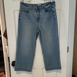 2/$15!  Classic Wide Leg Crop Blue Women's Jeans